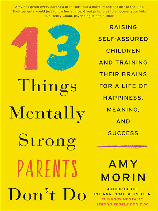 Cover of 13 Things Mentally Strong Parents Don't Do